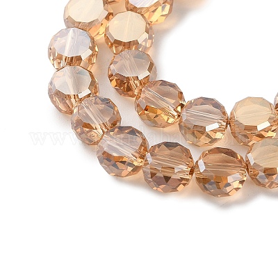 Стеклянные бусины с гальваническим покрытием  EGLA-C010-01A-PL02-1