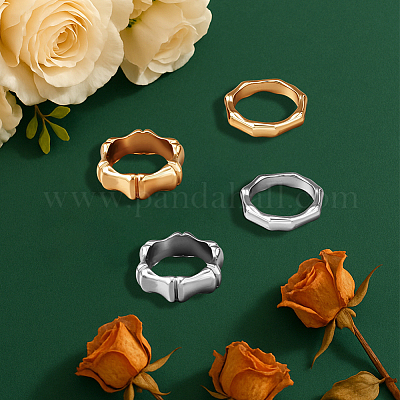 8шт. 2-х цветные наборы колец из сплава RJEW-HY0001-12-1