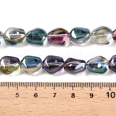 Стеклянные бусины с гальваническим покрытием &nbsp;EGLA-T021-08H-1