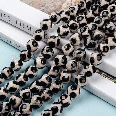 Бусины дзи с узором на спине черепахи в тибетском стиле G-H1453-1-1