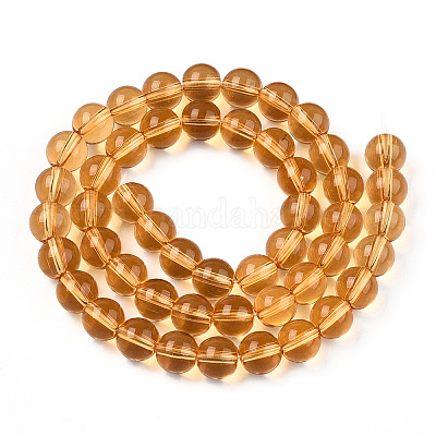 Прозрачные стеклянные бусины GLAA-T032-T8mm-08-1