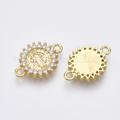 Соединители из латуни с микрочастицами и кубическим цирконием ZIRC-T005-035A-G-1