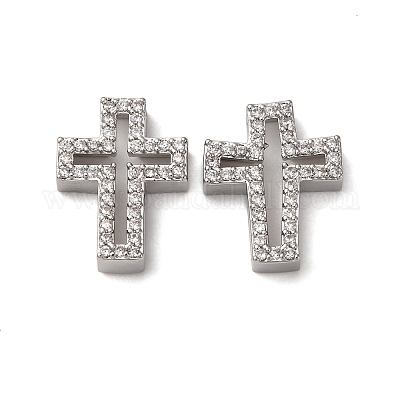 Латунные микропаве прозрачные кубические циркониевые подвески KK-Z112-33P-1