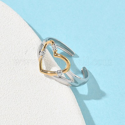 Открытые кольца манжеты из нержавеющей стали 304 RJEW-Z121-02GP-04-1