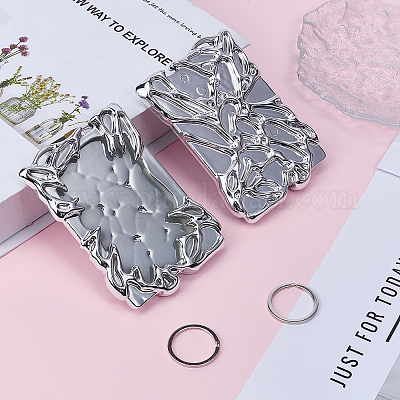 Пластиковое зеркало&nbsp;HJEW-WH0673-18-1