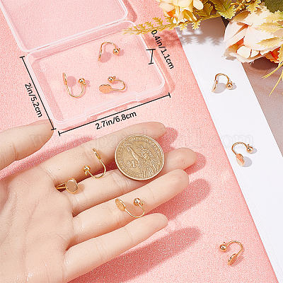 12 шт. латунная фурнитура для сережек-манжет KK-BBC0010-22G-1