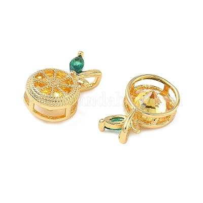 Латунные микро проложить кубического циркония подвески KK-L256-31G-1