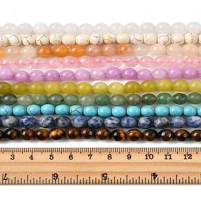 10 нитка 10 стиля натуральные и синтетические смешанные драгоценные камни круглые бусины нитки G-FS0005-90-1