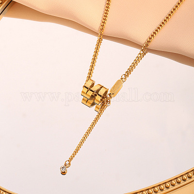 Ожерелья со спиральной колонной из нержавеющей стали с кристаллами и стразами для женщин FS-WG87C11-01-1