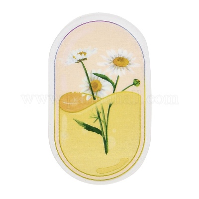 50 шт. капсула с цветочными наклейками из ПВХ STIC-E006-01-1