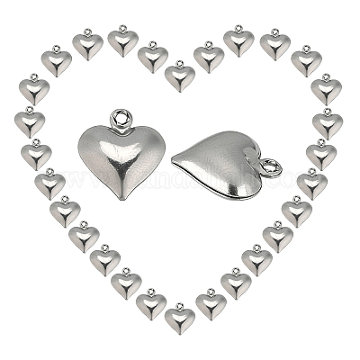 100pcs/set Fashion Metal Charm Pendant Made with Love Heart