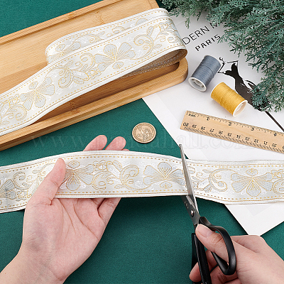 Поликоттоновая лента длиной 10 ярд в стиле ретро с цветком SENE-WH0003-21-1