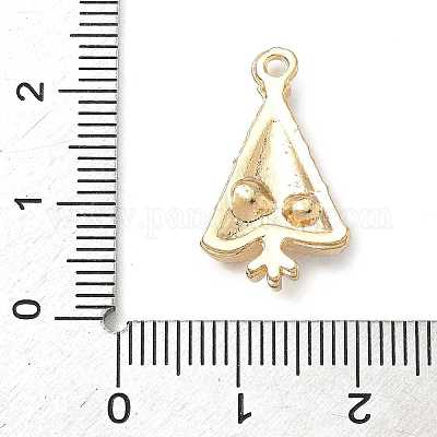 Подвески из сплава со стразами и пластиковыми бусинами FIND-Z101-01G-1