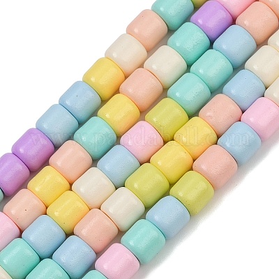 Выпечка окрашенные стеклянные бусины пряди LAMP-S070-06E-1