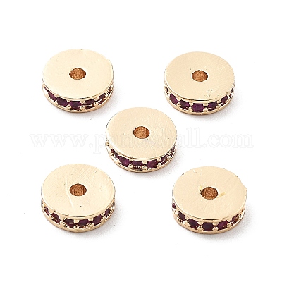 Латунные микро проложить кубического циркония бусы KK-R216-15KCG-04-1