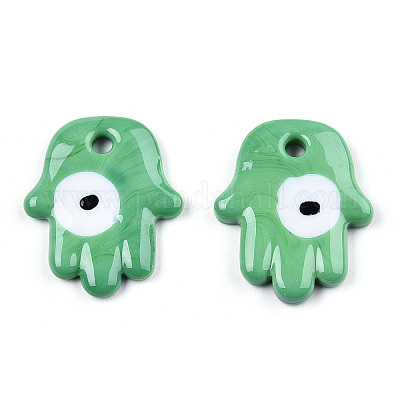 Непрозрачные подвески лэмпворк ручной работы LAMP-T011-15-B03-1