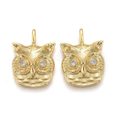 Латунные микропаве прозрачные подвески с фианитом ZIRC-Z001-01G-1