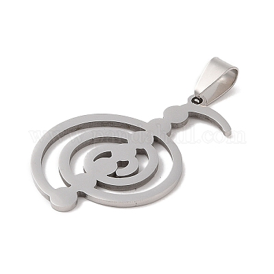 Не тускнеющие подвески из нержавеющей стали с символом рейки 201 STAS-A094-03B-P-1