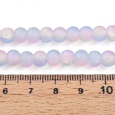 Стеклянные бусины кракле GLAA-N009-6mm-04-1