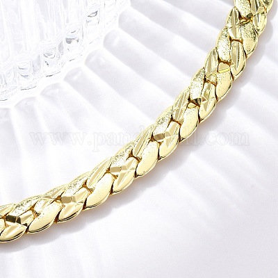 9 мм латунные кубинские звенья цепи ожерелья NJEW-Q051-01G-1