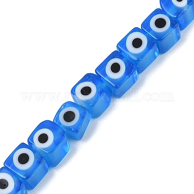 Ручной сглаза бусины бисер нитей LAMP-G166-16E-1