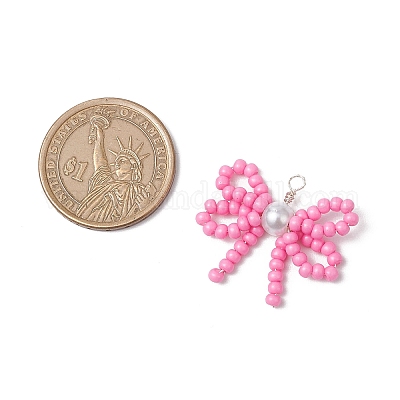 Подвески из стеклянного бисера ручной работы PALLOY-MZ00768-04-1