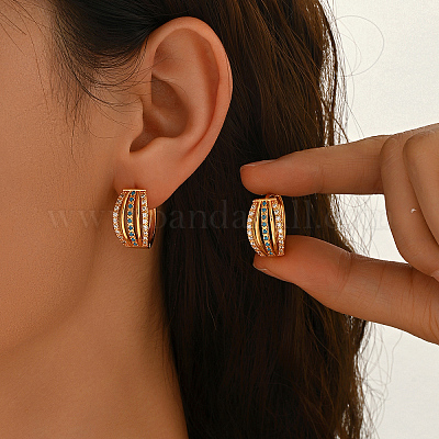 Латунные кольца серьги обруча CL2799-1