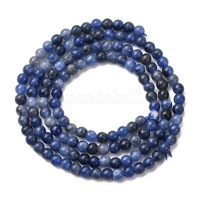 Природный содалит бисер нитей G-Z116-A13-3mm-1