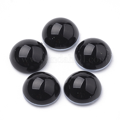 Экологичные пластиковые кабошоны с имитацией жемчуга MACR-T012-6mm-01-1