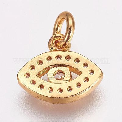 Латунные микро проложить кубического циркония подвески ZIRC-G087-30G-1