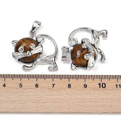 Кулоны с тигровым глазом G-J386-C17-19-1