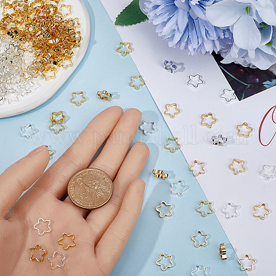 100шт 2 цвета стойки латунные бусины рамки KK-SP0002-25-1