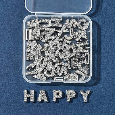 52 шт. 26 стиля алфавита сплав начальные слайд-шармы со стразами класса А ALRI-FS0001-08-1