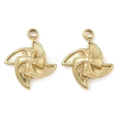 イオンプレーティング（IP）304ステンレススチールチャーム 風車の