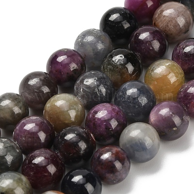 Натуральный красный корунд / рубиновый и сапфировый бисер G-C259-B07-8mm-1