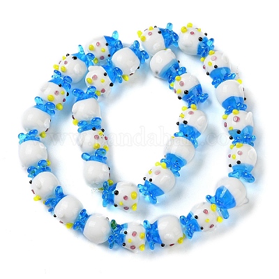 Бусы лэмпворк ручной работы LAMP-Z007-02C-1