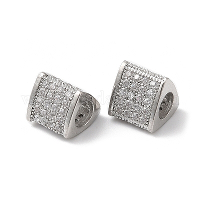 Латунные микро проложить Цирконий Европейский бисером KK-P234-21P-1