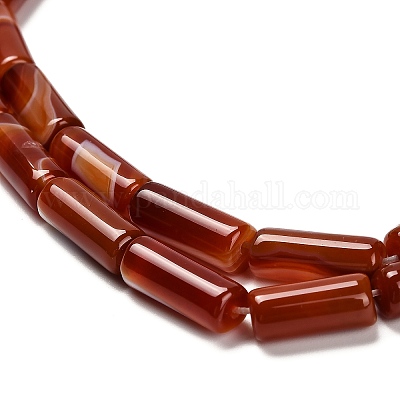 Окрашенные естественный агат бисер пряди G-G203-01D-1