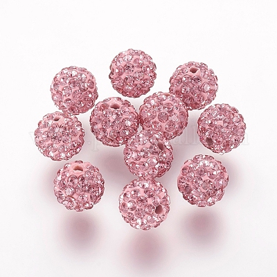 Polymer Ton Strass Perlen&nbsp;LS-RB-K050-8mm-C26-1