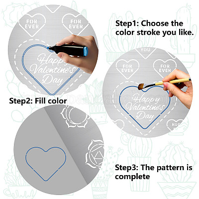 Трафареты для резки металла из нержавеющей стали ко дню святого валентина&nbsp;DIY-WH0289-090-1