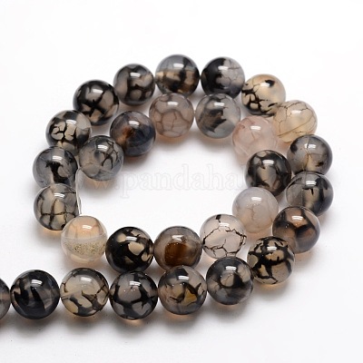 Wholesale Dyed Natural Agate Round Beads Strands - Pandahall.com