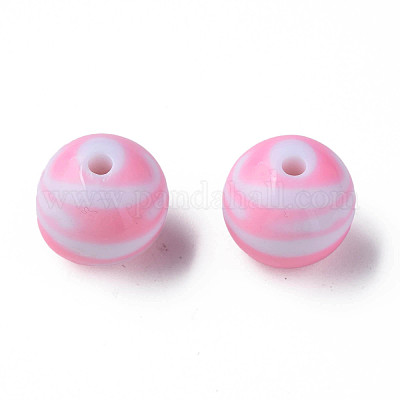 Непрозрачные полосатые акриловые бусины&nbsp;MACR-S373-27B-05-1