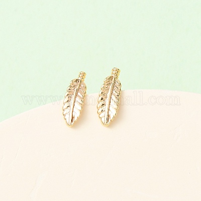 Латунь серьги EJEW-L278-08G-1