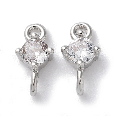 Латунное покрытие стойки проложить прозрачные подвески из кубического циркония KK-Z039-39P-1