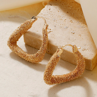 Orecchini a cerchio triangolari in ottone&nbsp;NC6749-2-1