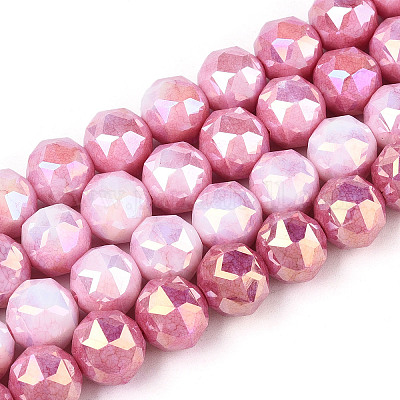 Антикоррозийные гальванические стеклянные бусины GLAA-N010-10mm-03-1