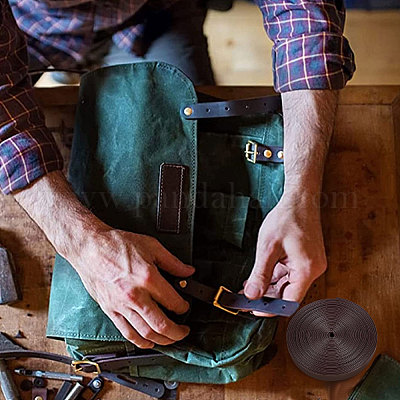 Плоский шнур из искусственной кожи&nbsp;LC-WH0006-05C-01-1