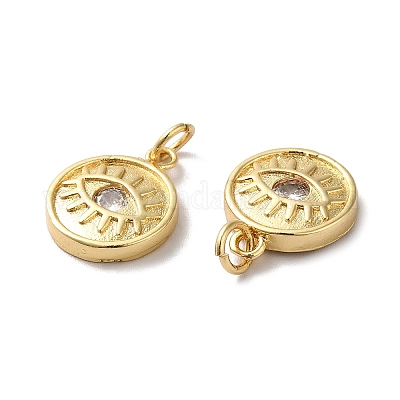 Покрытие стойки латунь микропаве прозрачные кубические циркониевые подвески KK-F853-17G-1