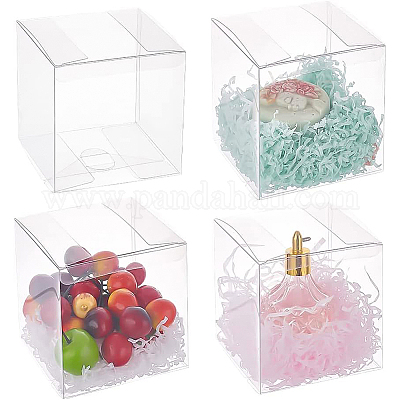 10 Scatole Porta Bomboniere In PVC Trasparente – Pieghevoli, 8x8x8 Cm, Per Confetti E Piccoli Regali - 2
