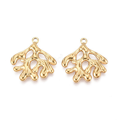 Подвески из нержавеющей стали 304 с имитацией коралла STAS-T069-42G-1